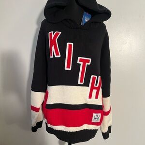 KITH Men's Black and Red Sweater